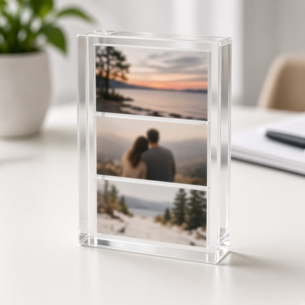 Photo Strip Memory Acrylic Block — personalized photo gift from PixiGift
