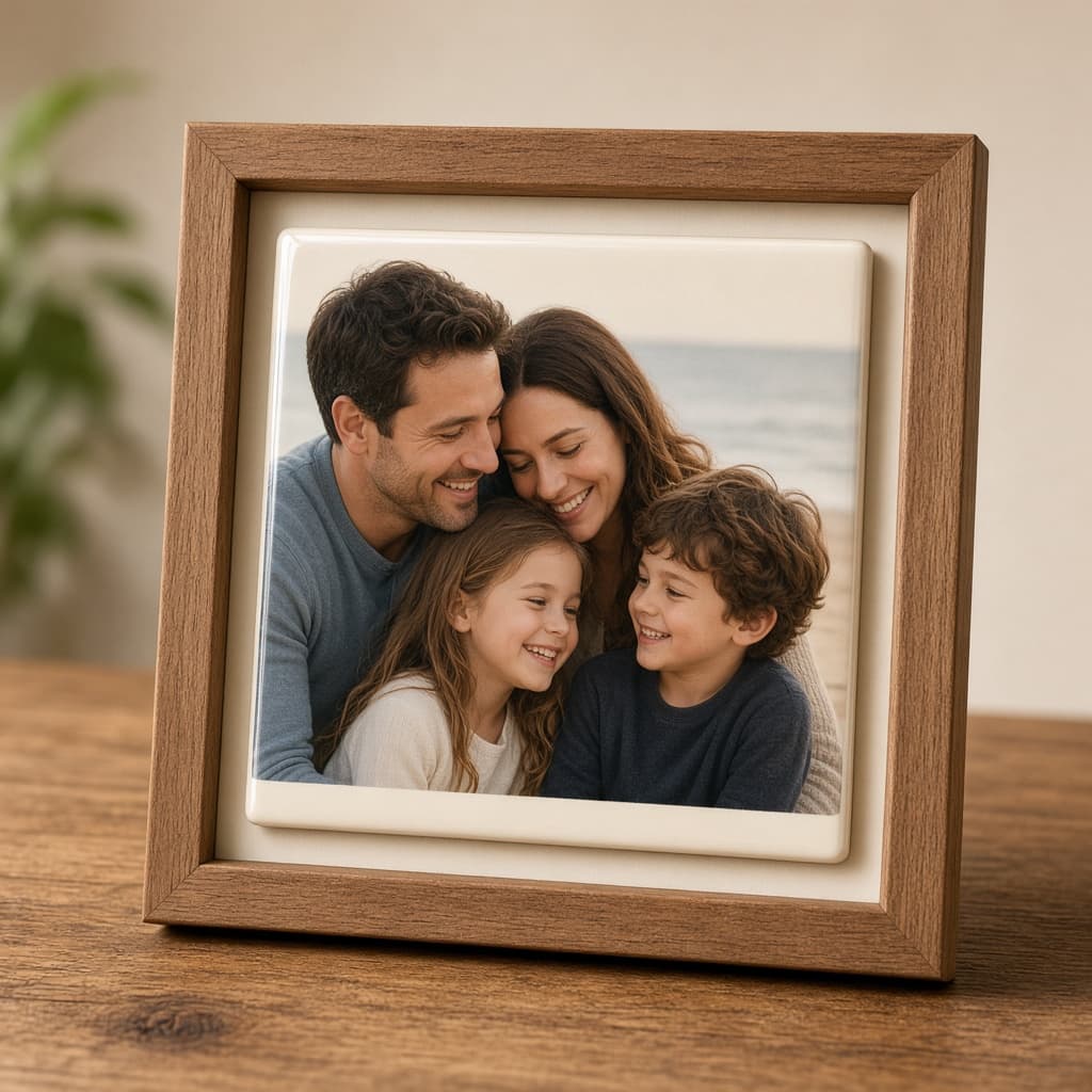 Framed Ceramic Tile Photo