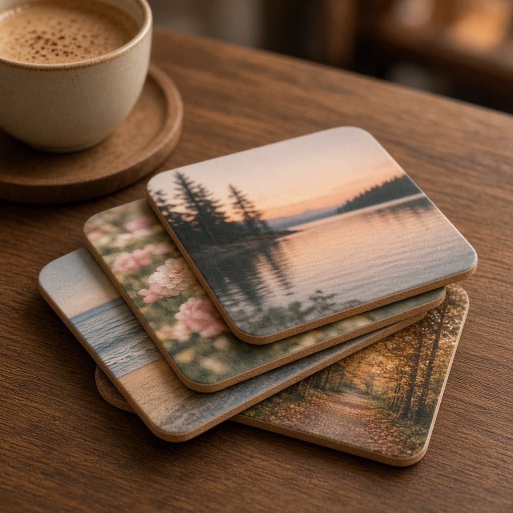 Personalized Photo Coasters — personalized photo gift from PixiGift