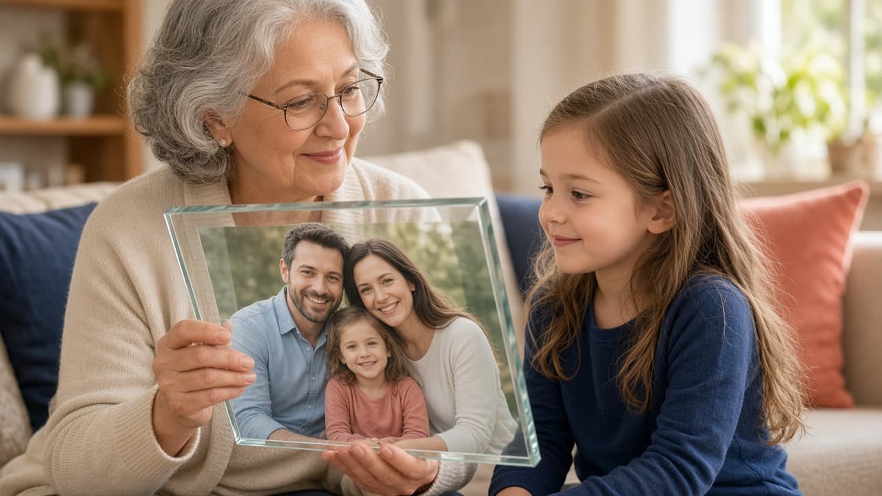 A family photo gift ready for Orange County local rush delivery