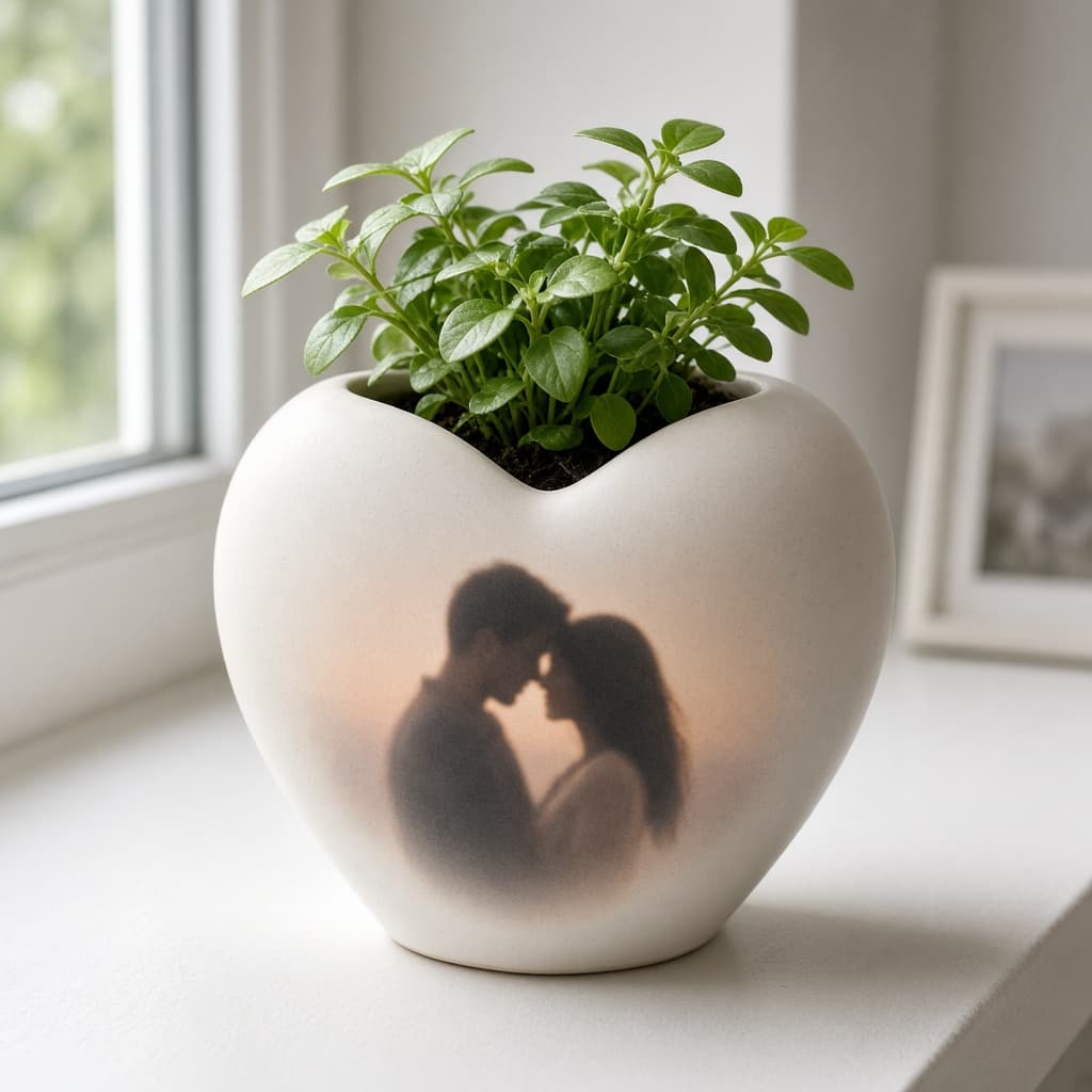 Heart Photo Planter — personalized photo gift from PixiGift